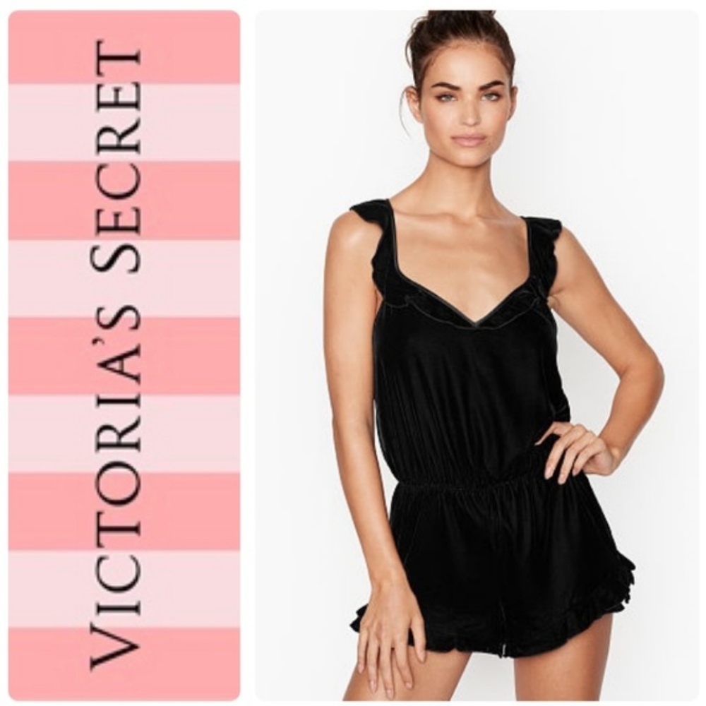 Victoria Secret Faux Velvet Romper